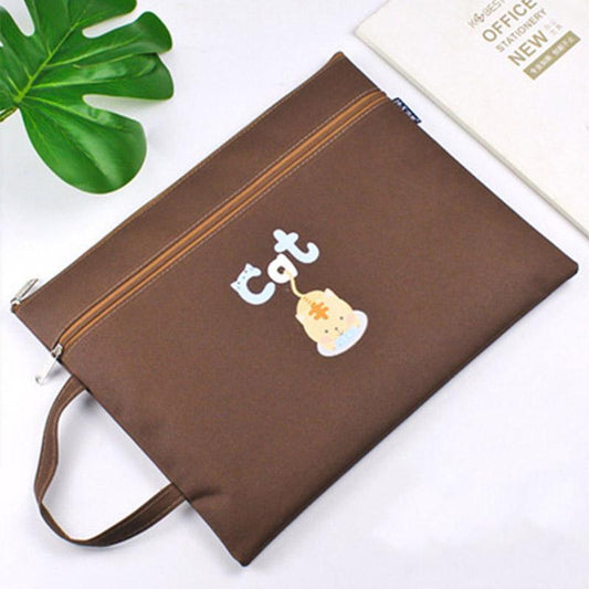 Cute A4 Multifunctional Waterproof Bag File Bag Home Office Study Pencil Bag Organize Storage Files