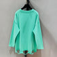 Women's Hem Hole Solid Color Bottoming Shirt Large Size Cotton Autumn Korean Version Loose Long-sleeved T-shirt
