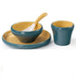 Chinese Style Restaurant Hotel Melamine Two-color Set of Four-piece Creative Anti-fall Imitation Porcelain Tableware