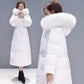 Fashion Coat Hooded Long Women Winter Jacket Fur Collar Warm Thick Parka Cotton-padded