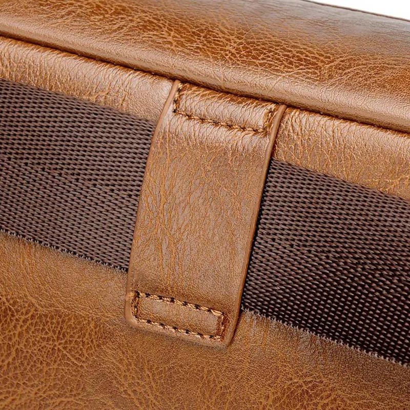 Travel Bag Men's Leather Texture Handbag Large-capacity Business Trip Travel Short-distance Luggage Bag Shoulder Bag Business Men's Bag
