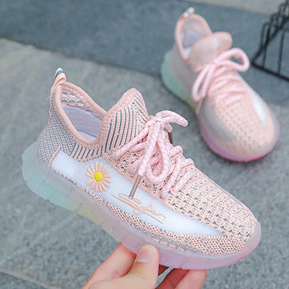 Unisex Children's Sports Shoes Children's Non-slip Coconut Shoes Comfortable and Lightweight Sports Running Shoes Breathable Schoolgirl Net Shoes