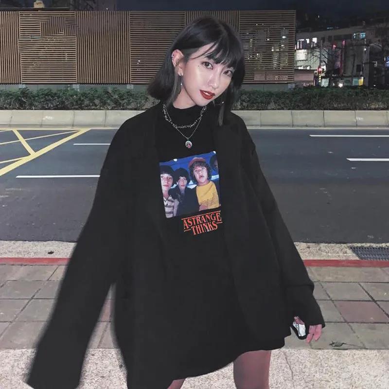 Fall Oversize Long Sleeve T-Shirt Printed Bottoms for Men and Women