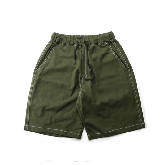 Solid Color Shorts Men's Five-point Pants Loose Large Size Beach Pants Summer Men's Pants Straight Young Middle-aged Pants Casual Pants