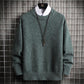 Autumn And Winter Men Casual Imitated Mink Wool Solid Color O Neck Pullover Sweaters 9 Color M-3XL