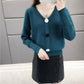 Spring and Autumn V-neck Low-neck Sweater Pullover with Short Bottoming Shirt Casual All-match Female Top