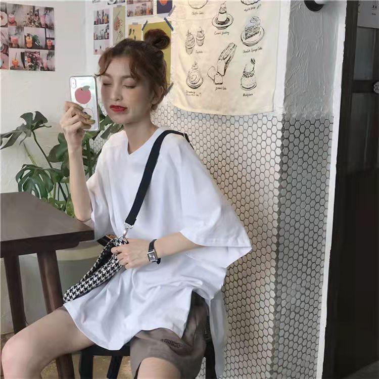 Ladies Summer Short Sleeve Shorts Two Piece Student Loose Casual Suit Short Sleeve T-Shirt + Sports Shorts Athletic Clothing Sets