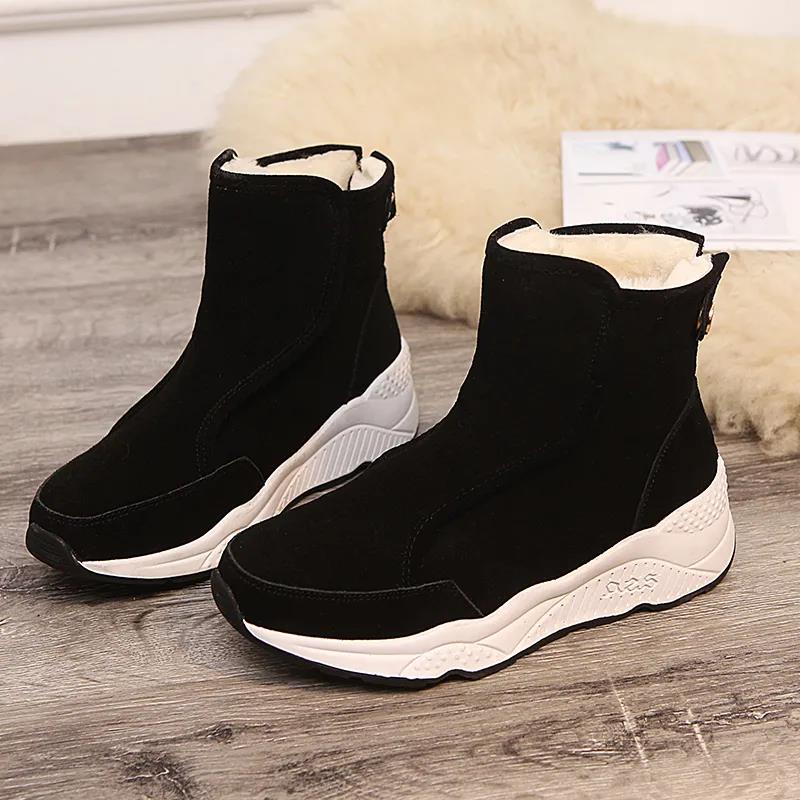 Women's Warm and Comfortable Short-tube Snow Boots In Winter Waterproof Non-slip Platform Cotton Shoes