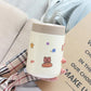 Cute Thermos Cup Girls Super Cute Frosted Large Diameter Stainless Steel Water Cup Student Simple and Chunky Korean Version of The Big Belly Cup