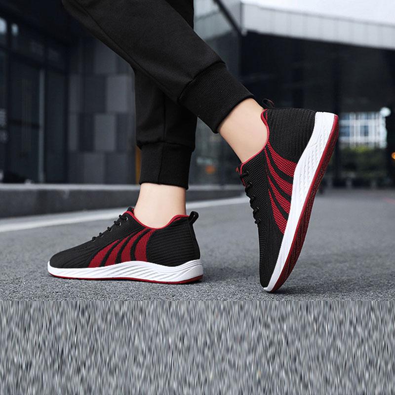 Shoes Men's Korean Version Soft-soled Running Shoes Casual Shoes Breathable Sports Shoes Flat Shoes Mesh Shoes