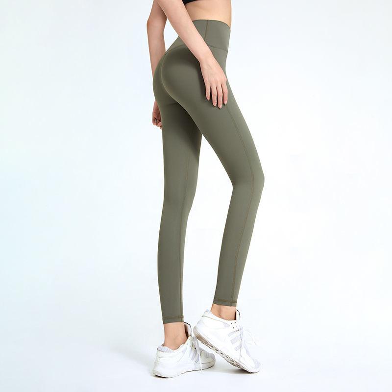 Women's High-waist Leggings Hip-lifting Fitness Trousers Seamless Stretch Yoga Pants Quick-drying Nine-point Sports Pants Outer Wear
