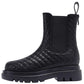 Fur Snow Boots Women's Thick-soled Plus Velvet Warm Cotton Boots In Tube Martin Boots Leather Back Zipper Diamond Short Boots