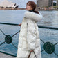 Women's Mid-length Cotton-padded Jacket Winter Korean Loose Down Padded Jacket Long Padded Jacket Thick Coat
