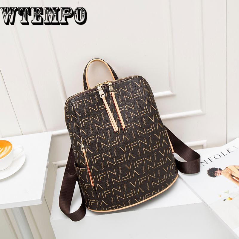 Vintage Leather Backpack Women Fashion Large Drawstring Rucksack School Travel Bag For Women