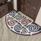 Semi-circular Carpet Floor Pad 40 * 80cm50 * 100cm Porch Door Pad Home Entrance Foot Pad Bathroom Pad Non-slip Water Wash