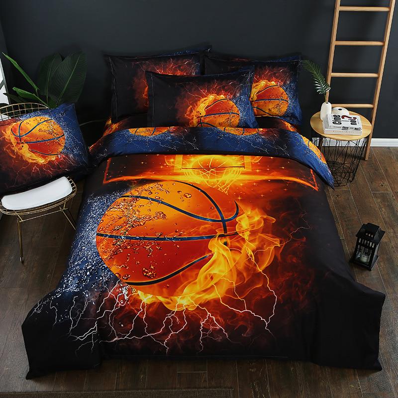 Bedding Duvet Cover Set Basketball Printed Personality Fashion Series Polyester 3d Pattern 3pcs /2pc