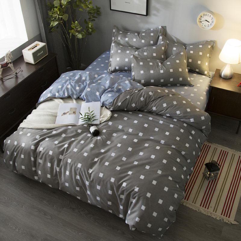 Black And White Stripes Bedding Sets Geometry Soft Bed Sheet Pillowcase &Duvet Cover Se