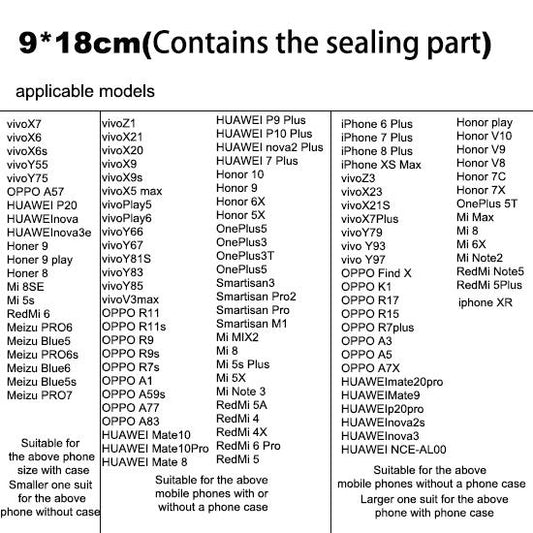 100/200pcs Special Plastic Bag for Mobile Phone Waterproof  Dust Oil  Thick Transparent Ziplock Bag