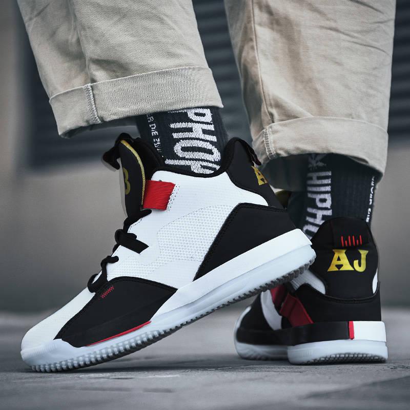 Basketball shoes men cushion basketball shoes light Color matching Men's outdoor sports shoes