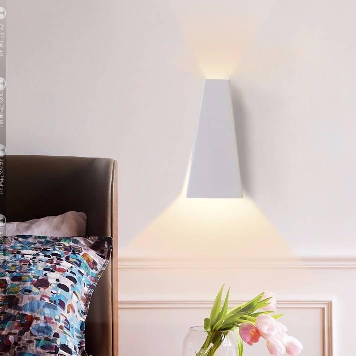 Nordic Led Wall Lamp Aluminum Outdoor Indoor White Black Stairs Bedroom Bedside Bathroom wall Light