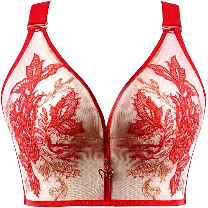 Large Size Underwear Thin Section No Steel Rings Gathering Large Breasts Adjustable Large Bra
