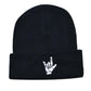 Skullies Beanies Men Devil Skull Embroidery Streetwear Hip Hop Hats Black Autumn Winter Warm Fashion Unisex Knitted Beanies Caps Brimless Skull Hat