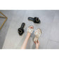 Textured fabric summer slippers women wear two wear soft ladies flat sandals and slippers at home