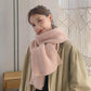 Scarf Female Winter Korean Fashion Solid Color Woven Scarf Thick Warm Wool Couple Scarf Shawl