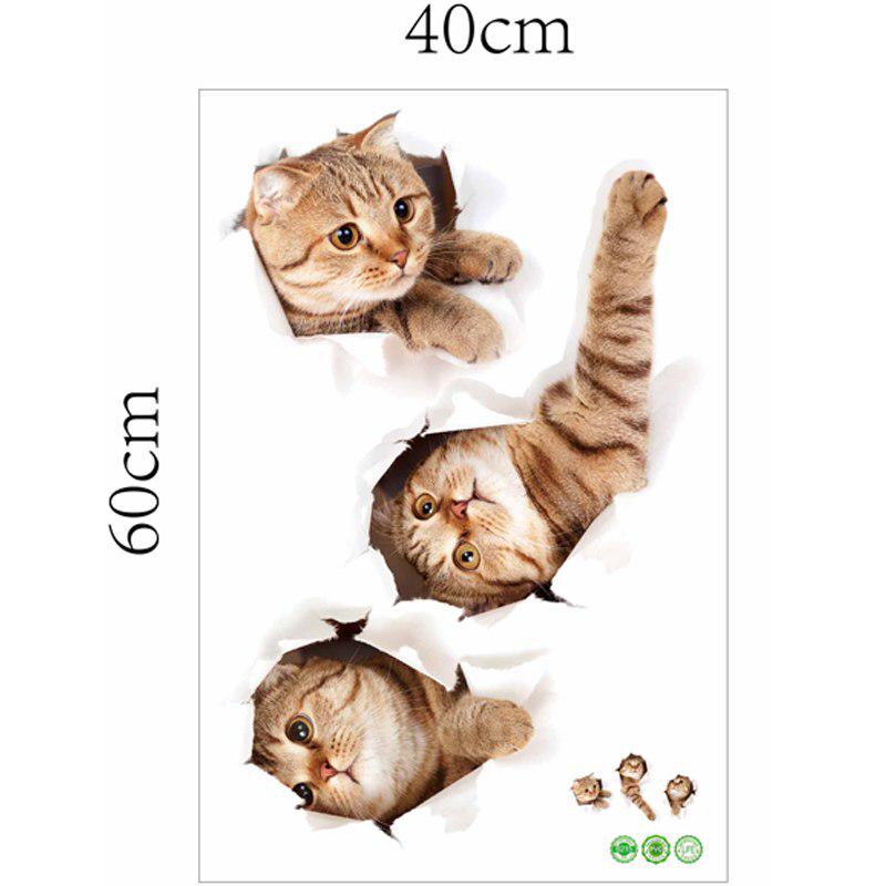 [Wall sticker] cute 3 naughty cat wall stickers for kids rooms nursery children bedroom home decorat