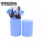 5/7/12 pcs of Man-made Fiber Portable Suction Buckle Bag Makeup Brush