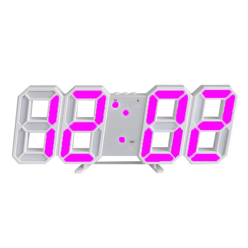 3D Voice-activated LED Digital Clock Three Modes Time Date Weather Home Desktop Creative Electronic Clock