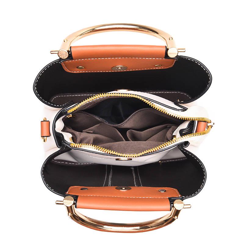 Women Three-layers Waterproof  Crossbody Bag Genuine Leather Hand Bag Multifunction Shoulder Bag