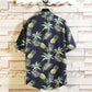 Hawaiian Shirts Beach Tee Leaf Fruit Print T-shirt Half Sleeve Retro Clothes Button Up Top Loose Overshirt Casual Male Undies