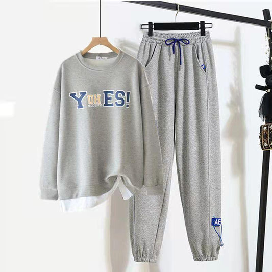 Women's Hooded Sports Suit Loose Plus Size Sweater Casual Two-piece Running Fitness Suit Sports Suit for Women Gym Sets Tracksuit Active Wear