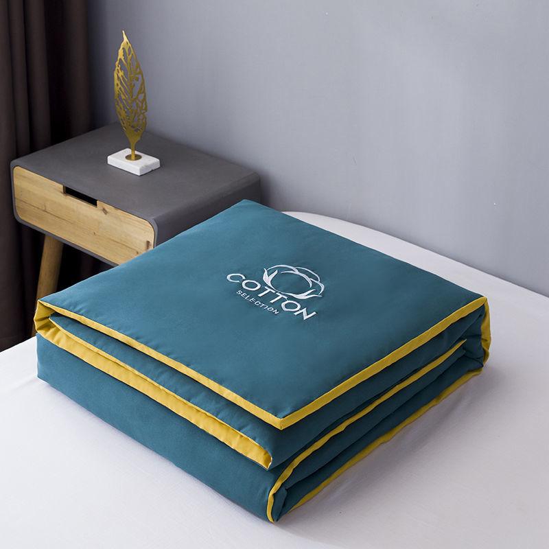Summer Soft Washed Cotton Skin-friendly Down Velvet Quilt Machine Wash Single Double Air-conditioned Quilt Student Spring and Autumn Quilt