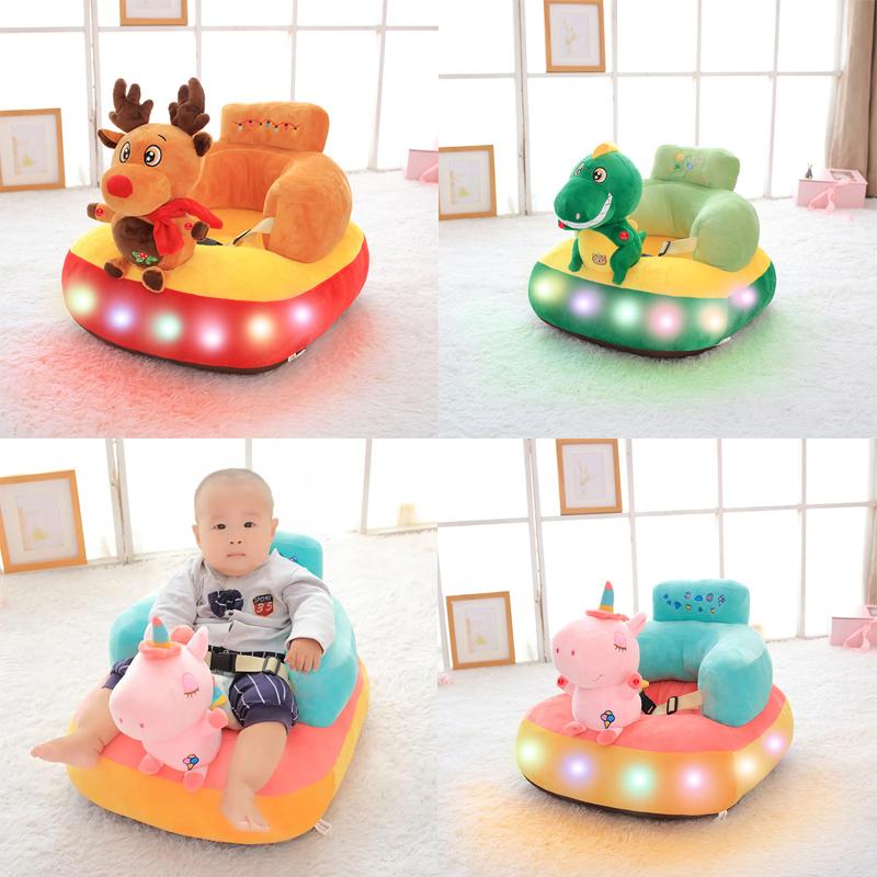 Luminescent with Music Infant Baby Sofa Chair 3 -6 Months Child Small Sofa Training Seat Seat Belt Anti-fall and Anti-rollover