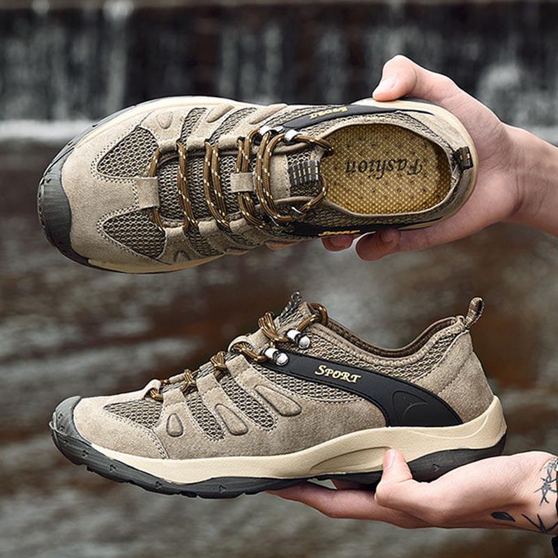 Plus Size 38-46 Men Outdoor Water Sneaker Non Slip Hiking Climbing Aqua Shoes Beach Barefoot Upstream Shoes Wear-resistant Seaside Shoes