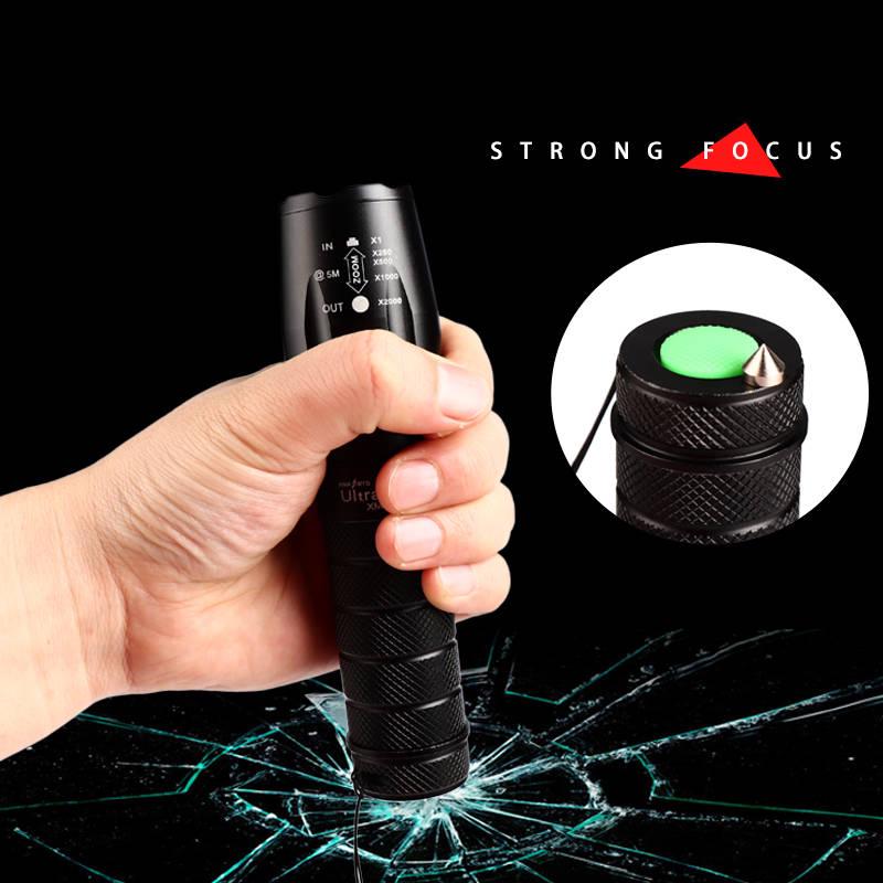 USB Rechargeable Flashlight Outdoor Long-range Ultra-bright Night Riding Multi-function Zoom Special Forces Xenon Lamp