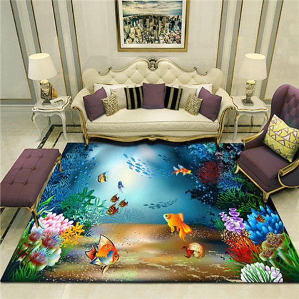 3D Modern Minimalist Light Luxury Carpet Abstract Nordic Living Room Bedroom Bedside Blanket