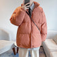 Winter Hong Kong Style Stand-up Collar Cotton-padded Jacket Men's Korean Version of Solid Color Thickened Warm Bread Clothes Loose Cotton Jacket Trend