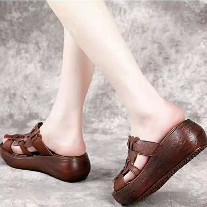 Summer Women's Sandals New Hollow Roman Sandals and Slippers Non-slip