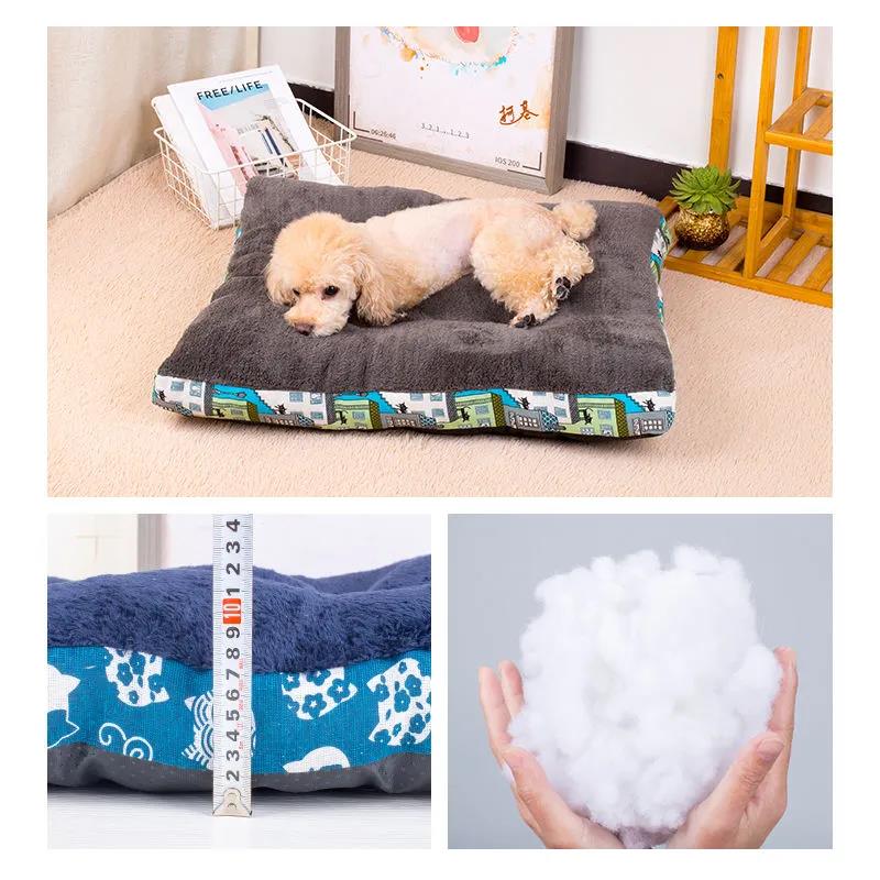 Pet Dog Woven Pad Cat Mi Autumn and Winter Thickened Mat Medium Small Dog Sleeping with Sofa Bed Sleeping Pad
