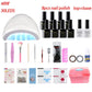 Gel Nail Polish Starter Kit 48W UV Lamp Nail Dryer Top Base Coat Manicure Tools Primer Nail Art Set