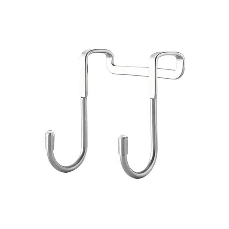 1/4PCS 304 Stainless Steel Household Hook Door Back Hook Kitchen Cabinet Door Back Hanging U-shaped Strong Hook Towel Hooks Kitchen