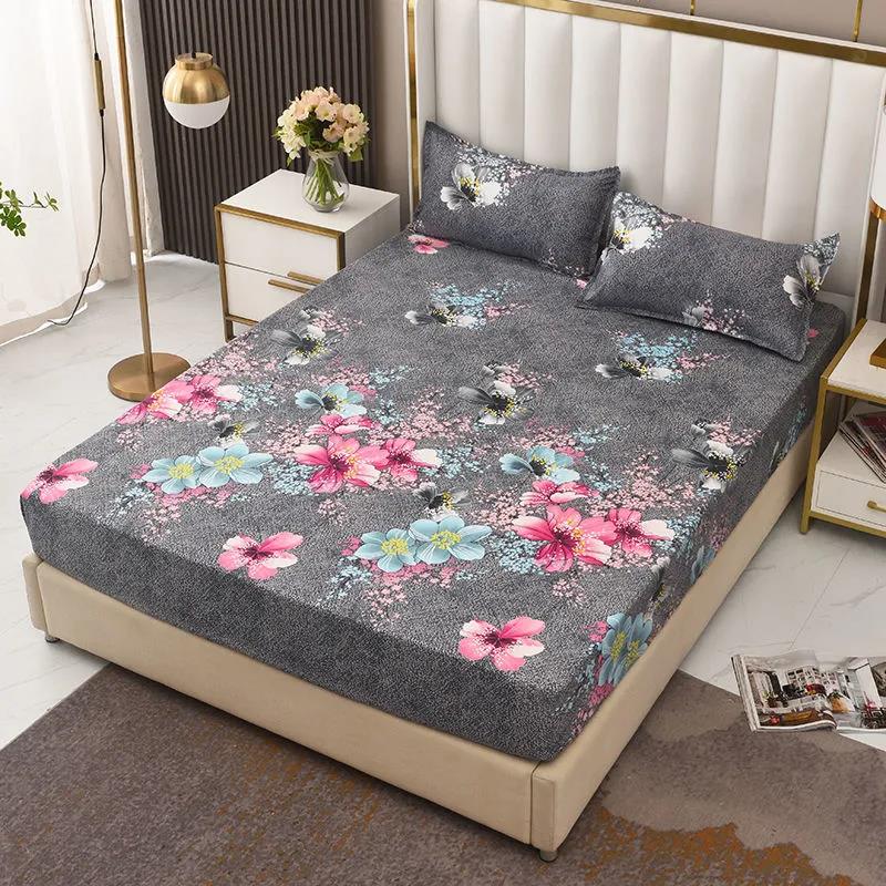 Bed Sheet Non-slip Fixed Bed Cover Three-piece Bed Mat Protect Cover Dust Protection Cover Full Surrounding