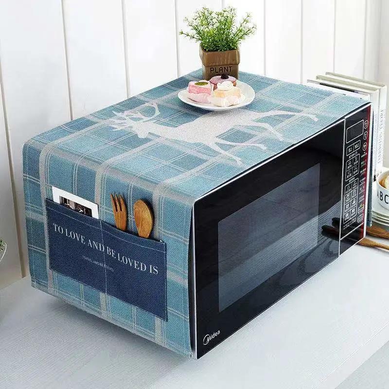 Microwave Oven Cover Dust Cover General Oil and Waterproof Cover Cloth Fabric
