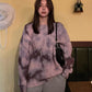 Tie-dye Sweater Women Autumn  Winter Wear Long-sleeved Loose Retro Twist Pullover Sweater Thick Top