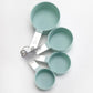 4Pcs/Set Measuring Cup Flour Cake Baking Container Stainless Steel Handle Kitchen Gadgets Pot