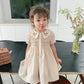 Children's Dress Girls Summer Dress Children's Embroidery Princess Skirt Baby Thin Flower A-line Skirt Button Embroidered Dress