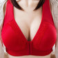 Ladies Front Buckle Type Thin No Steel Ring Anti-sagging Gather Big Breasts Breastfeeding and Breathable Underwear Bra